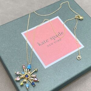 Kate Spade Gold Necklace with Colorful Gemstones